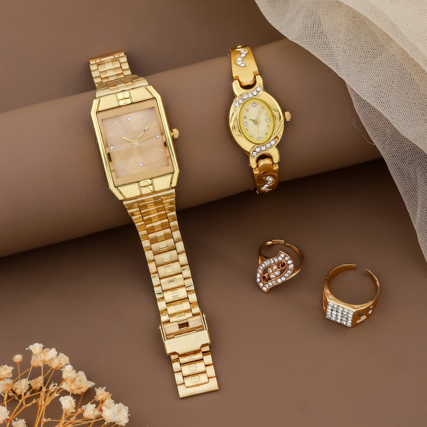 Couple Watch with Free Couple Ring