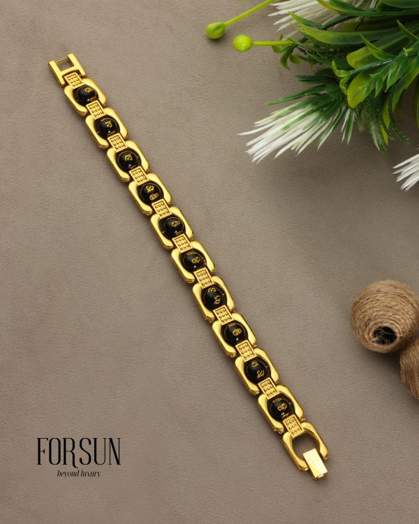 Gold Plated Om Mani Bracelet